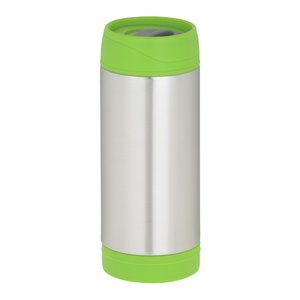 Additional Image 1 - a green and white cylindrical container