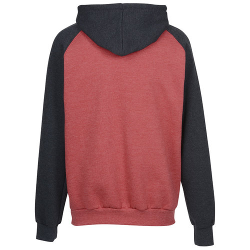 King Athletics Raglan Colourblock Hooded Sweatshirt - Embroidered Image 1 of 2