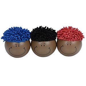 Additional Image 3 - a group of brown heads with black and blue hair