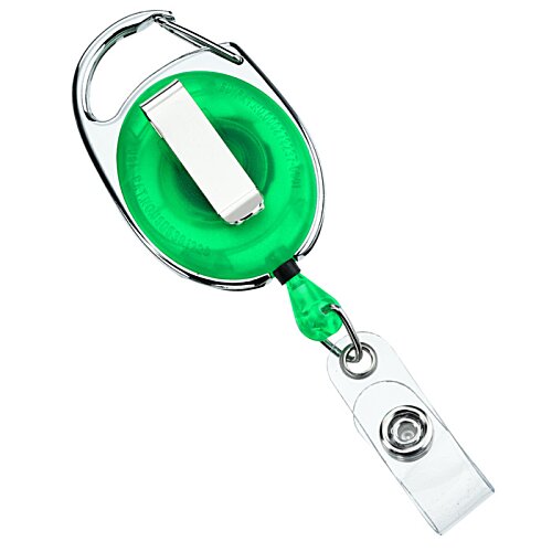 Additional Image 1 - a blue and silver retractable badge holder