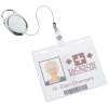 View Image 2 of 3 of Metal Clip-On Retractable Badge Holder - Laser Engraved