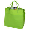 a green bag with a handle