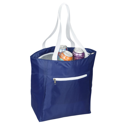Additional Image 1 - a blue bag with white handles