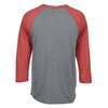 View Image 3 of 3 of Next Level Tri-Blend 3/4 Sleeve Raglan Tee - Embroidered