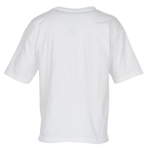 M&O Ringspun Cotton T-Shirt - Youth - White - Screen Image 2 of 2