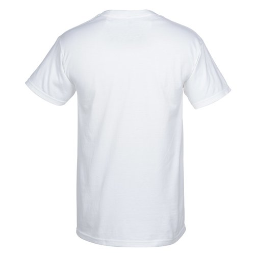 M&O Ringspun Cotton T-Shirt - White - Full Colour Image 4 of 4