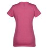 View Image 3 of 3 of M&O Fine Blend V-Neck T-Shirt - Ladies' - Embroidered
