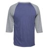 View Image 3 of 3 of Anvil Tri-Blend Raglan 3/4 Sleeve T-Shirt - Embroidered