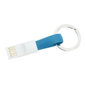 Additional Image 4 - a blue and white keychain