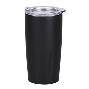 Additional Image 1 - a black tumbler with a clear lid