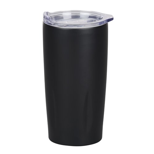 Additional Image 1 - a black tumbler with a clear lid
