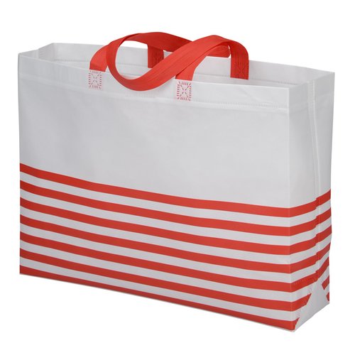 Additional Image 1 - a white and orange striped bag