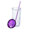 View Image 3 of 4 of Refresh Simplex Tumbler with Straw - 16 oz. - Clear - Full Colour