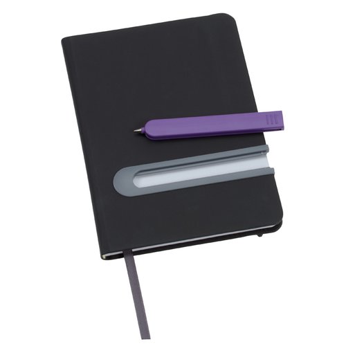 Additional Image 2 - a black rectangular object with a purple and silver stripe