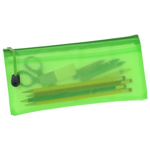 Additional Image 1 - a green pencil case with a zipper