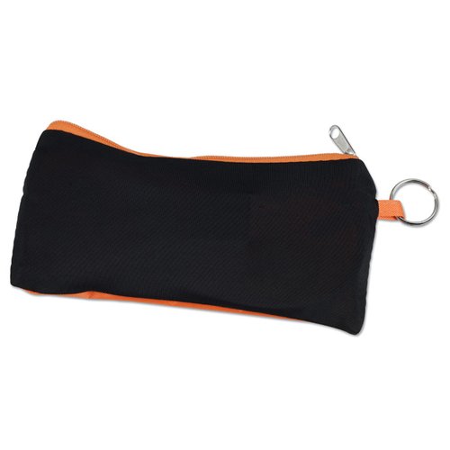 Additional Image 1 - a black pouch with orange trim