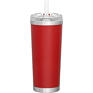 Additional Image 2 - a red and white cup with a straw