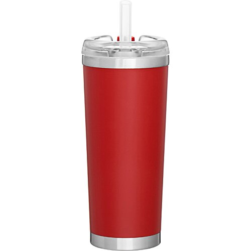 Additional Image 2 - a red and white cup with a straw