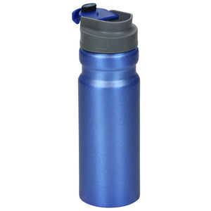 Additional Image 1 - a blue water bottle with a black lid
