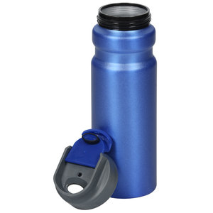 Additional Image 2 - a blue water bottle with a black lid