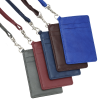 View Image 5 of 5 of Genuine Leather ID Holder with Lanyard