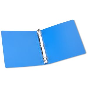 Additional Image 1 - a blue folder with a silver metal clip