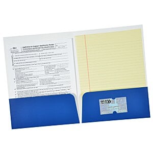 Additional Image 2 - a yellow and blue folder with a blue cover
