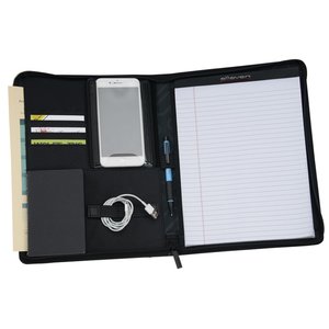 Additional Image 2 - a black and white binder with a pen and a white paper