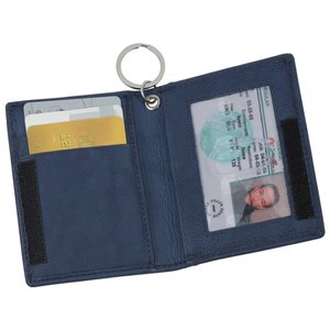 Additional Image 2 - a blue wallet with a key holder