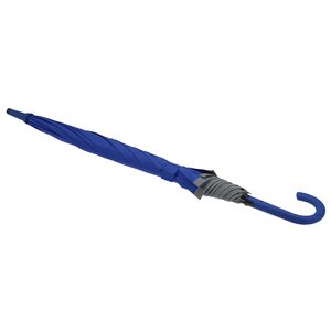 Additional Image 1 - a blue umbrella with a curved handle