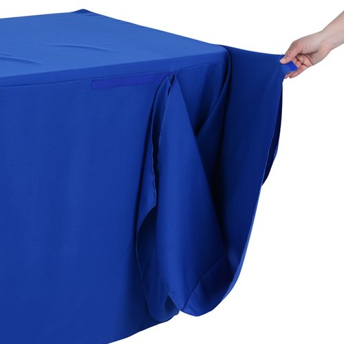 Additional Image 1 - a person holding a blue table cloth