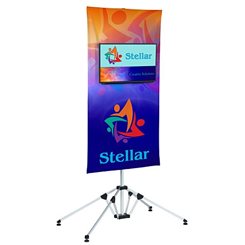 Quad-Pod Monitor Banner Stand Image 4 of 5