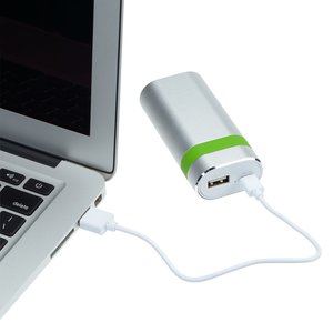 Additional Image 4 - a white and green power bank