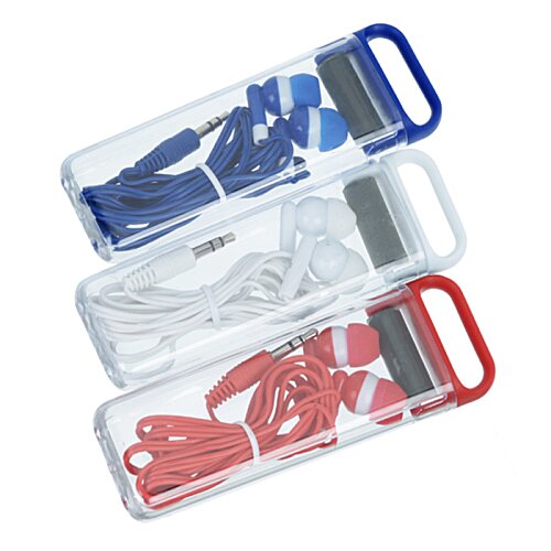 Rolling Screen Clean Ear Buds - Closeout Image 1 of 2