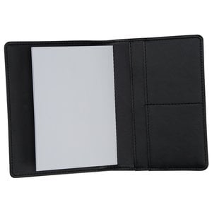 Additional Image 1 - a black wallet with a white paper inside