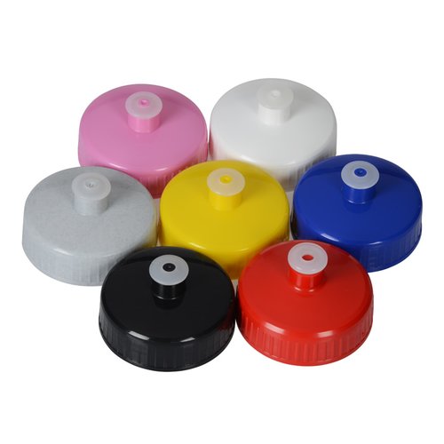 Additional Image 2 - a group of colorful plastic caps