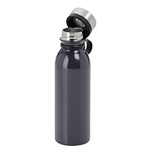 Additional Image 2 - a black water bottle with a cap