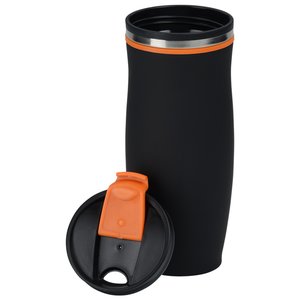 Additional Image 2 - a black and orange water bottle