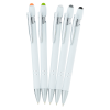 View Image 2 of 3 of Incline Soft Touch Stylus Metal Pen - White