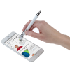 View Image 3 of 3 of Incline Soft Touch Stylus Metal Pen - White