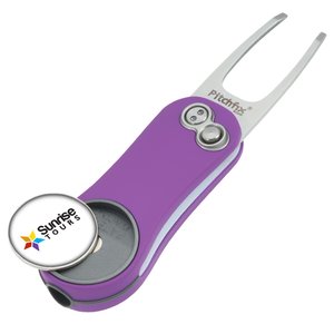 Additional Image 4 - a purple golf tool with a round cap