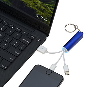 Additional Image 2 - a laptop with a blue and white cable connected to a cell phone
