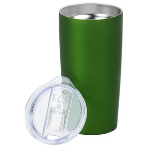 Additional Image 2 - a green and silver tumbler