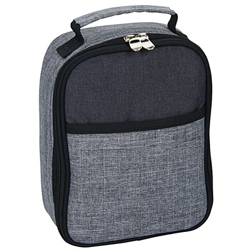 Additional Image 3 - a grey and black lunch bag