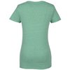 View Image 2 of 3 of Threadfast Tri-Blend V-Neck T-Shirt - Ladies' - Embroidered