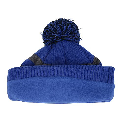Additional Image 1 - a blue hat with a pom