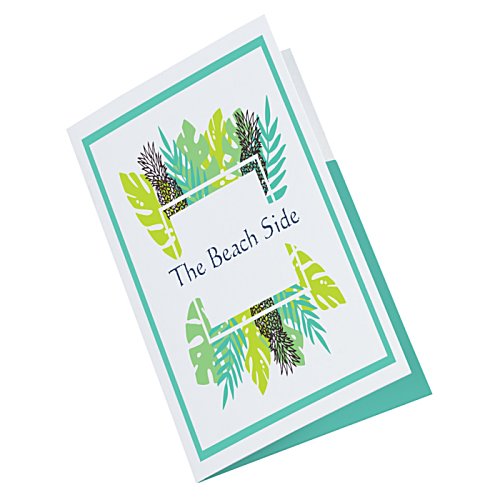 Additional Image 1 - a white and blue card with green and yellow design