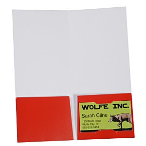 Additional Image 2 - a white and red paper with a yellow label