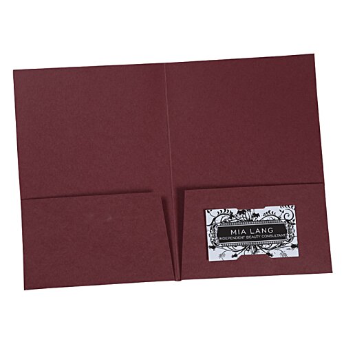 Additional Image 2 - a red folder with a silver label