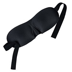 Additional Image 2 - a black sleeping mask with straps